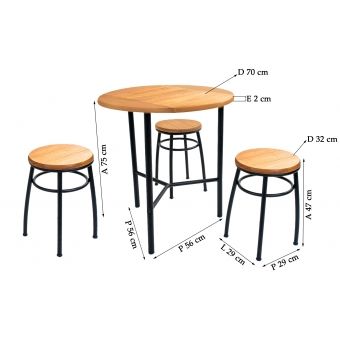 Conjunto Metalnew Fenix (1 Mesa com 3 Bancos)