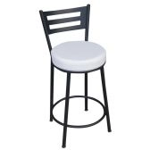 Banco Metalnew Verona 60 cm Preto - Assento branco