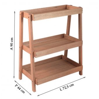 Estante Antúrio 3 floreiras Metalnew