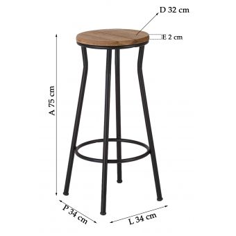 Banco Proa 75 cm Metalnew