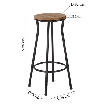 Banco Proa 75 cm Metalnew