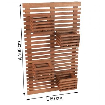 Jardim Vertical Hortência 4 cachepôs Metalnew