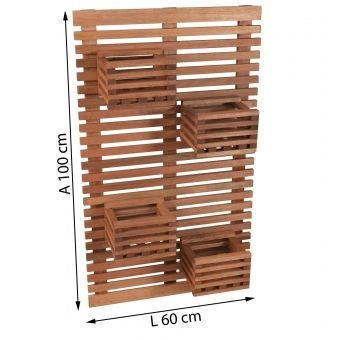 Jardim Vertical Hortência 4 cachepôs Metalnew