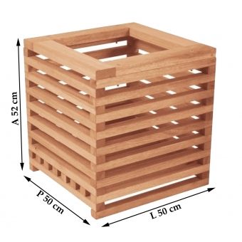 Cachepô Grande Quadrado Metalnew