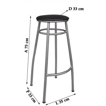 Banco Metalnew Nice 75 cm Prata